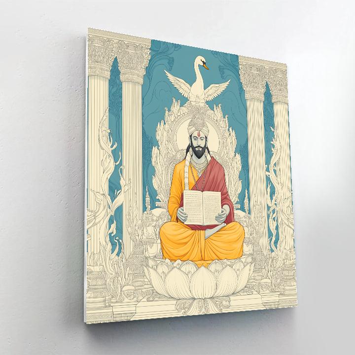 Brahma In A Celestial Courtroom Of Creation Number painting