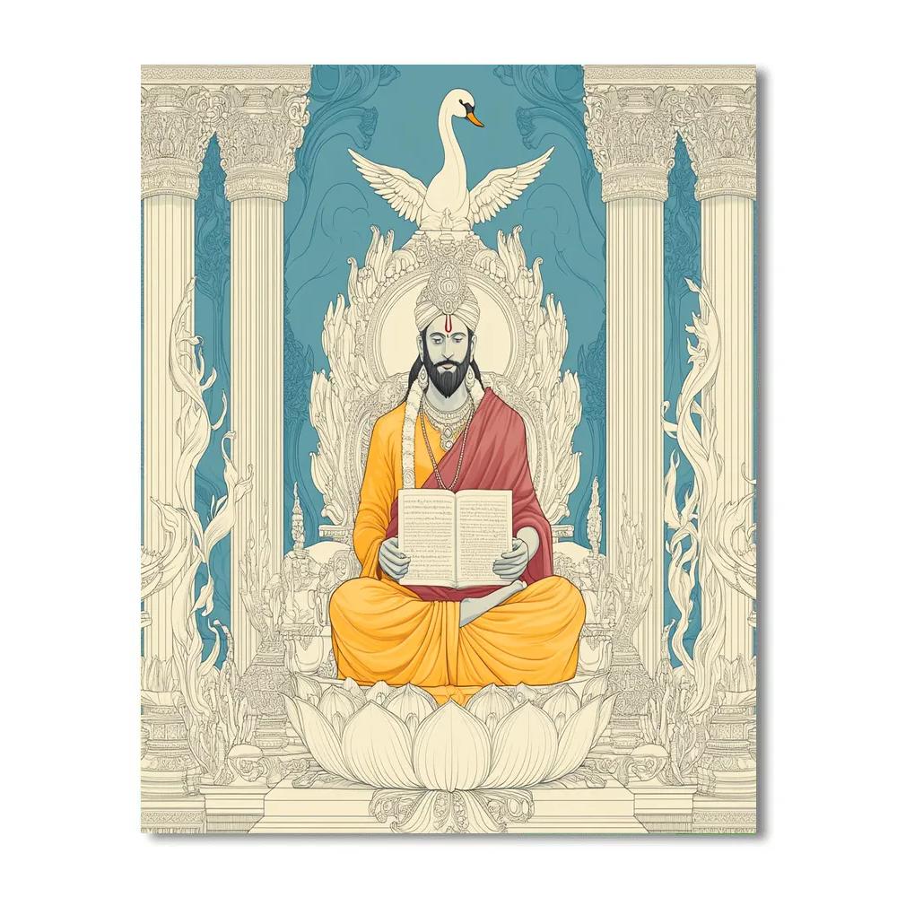 Brahma In A Celestial Courtroom Of Creation Number painting