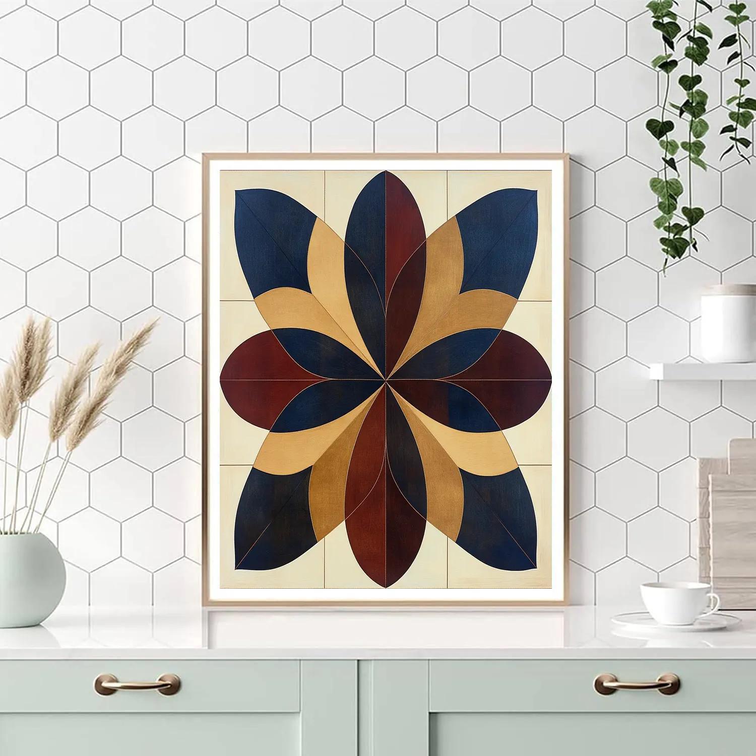 Nandalal Bose Inspired Cosmic Folk Mandala Of Dawn And Dusk paint by number