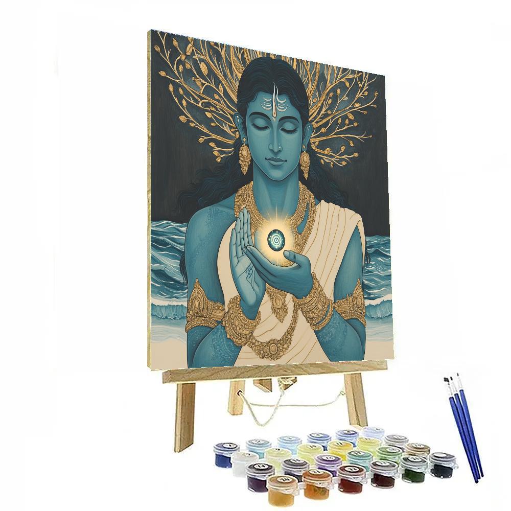 Vishnu Protecting The Seed Of The Next World DIY paint by numbers