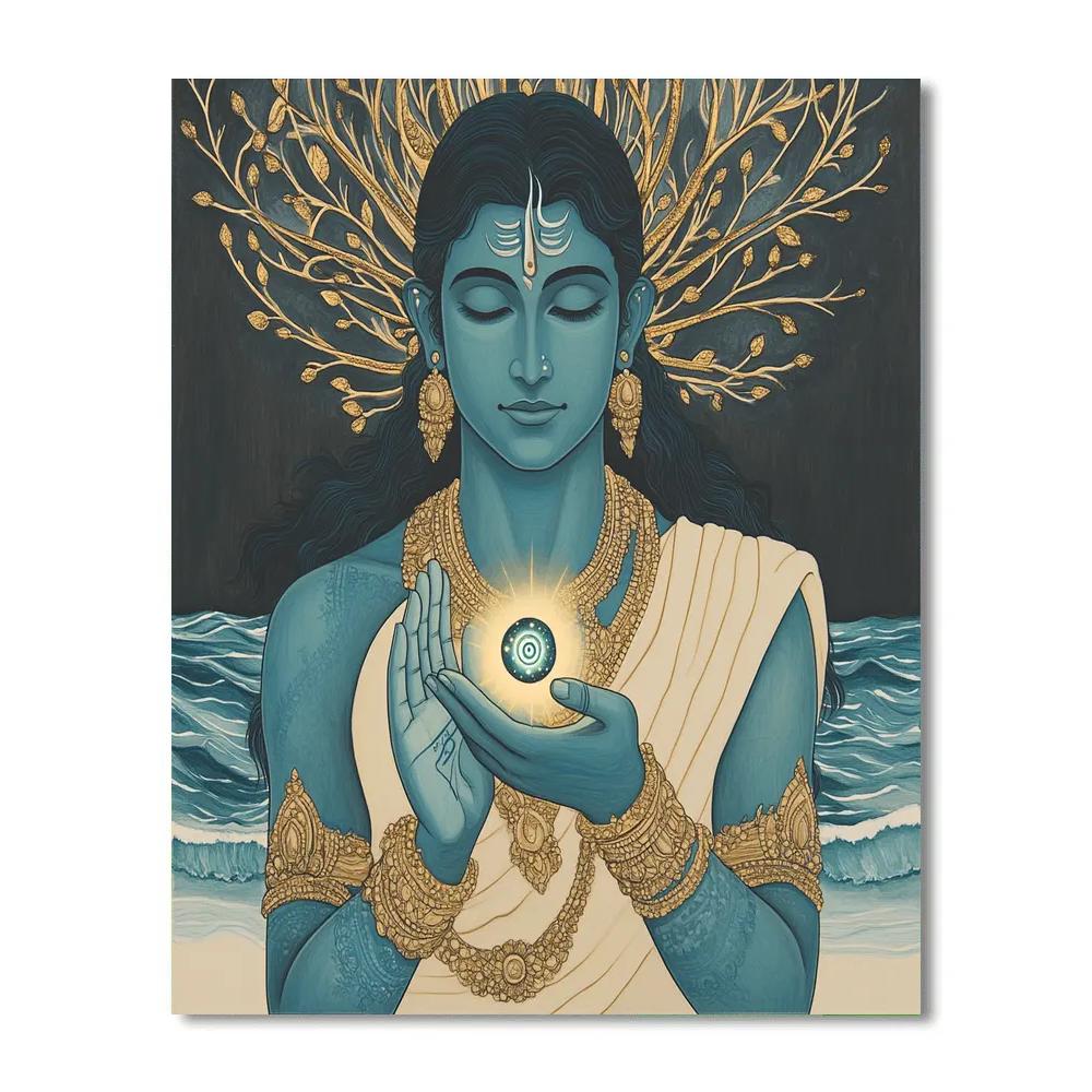 Vishnu Protecting The Seed Of The Next World DIY paint by numbers