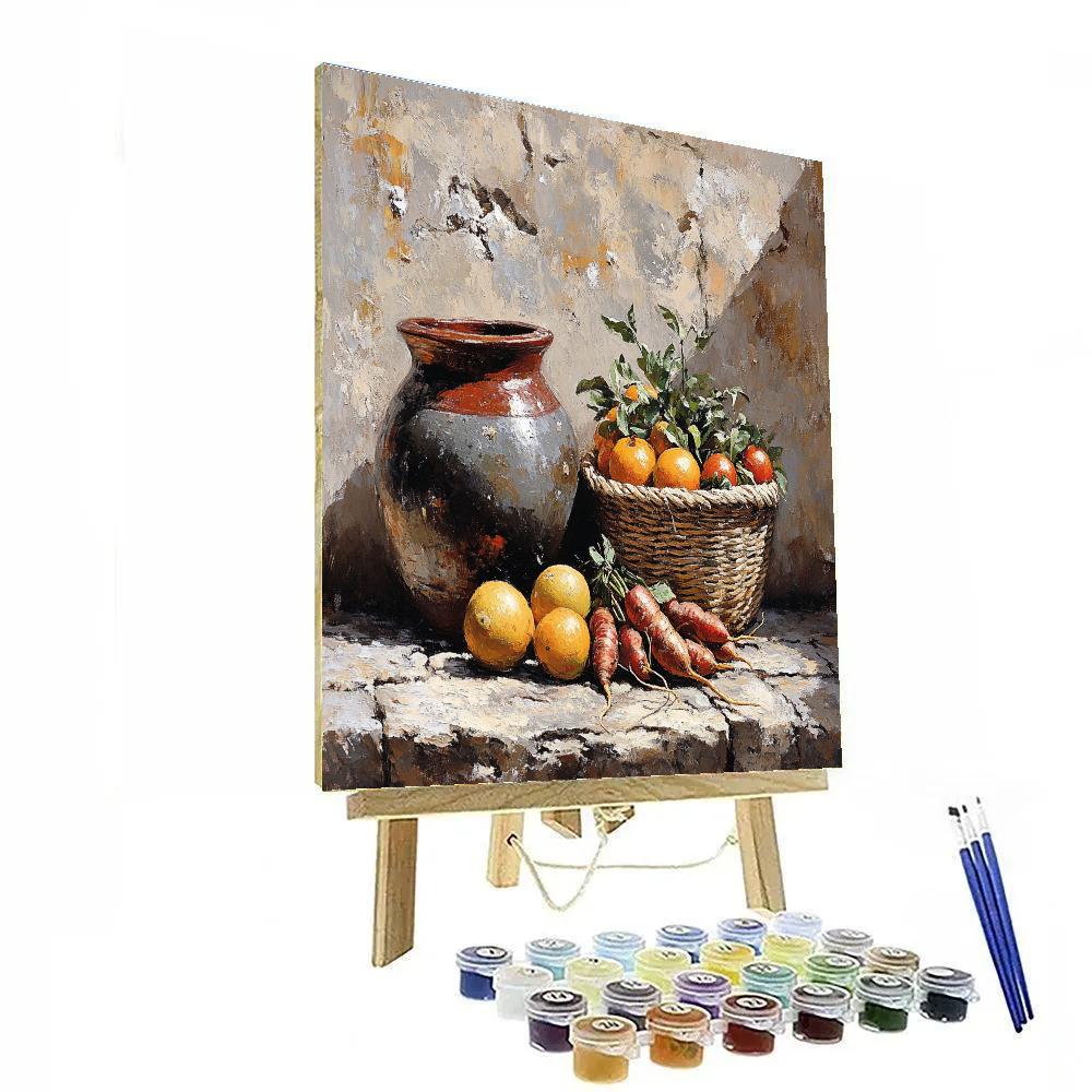 Diego Velázquez Inspired Market Still Life In Misty Courtyard Air Paint by numbers art