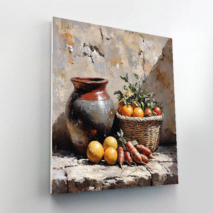 Diego Velázquez Inspired Market Still Life In Misty Courtyard Air Paint by numbers art
