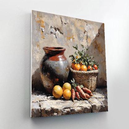 Diego Velázquez Inspired Market Still Life In Misty Courtyard Air Paint by numbers art