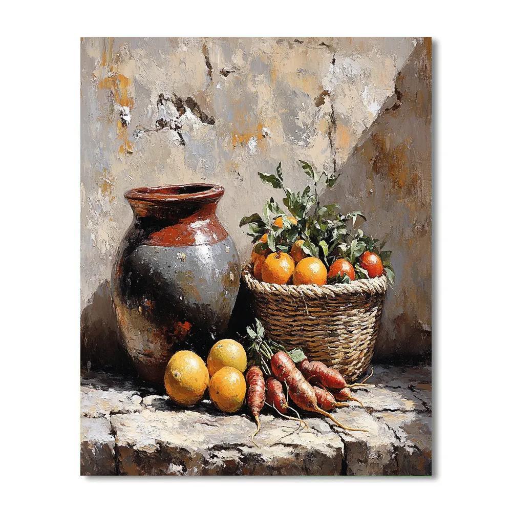 Diego Velázquez Inspired Market Still Life In Misty Courtyard Air Paint by numbers art