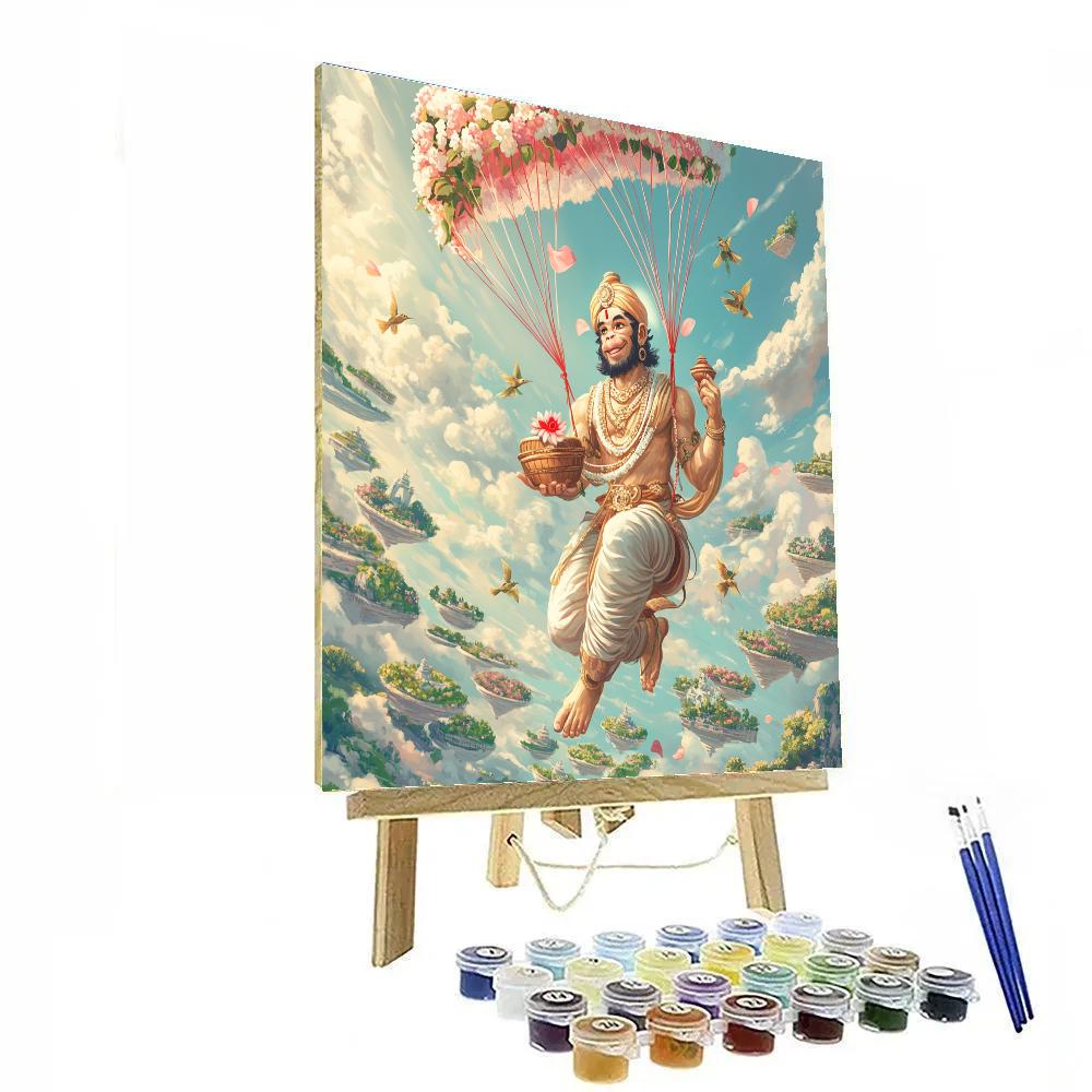Sky Garden Parachute, Hanuman Courier DIY paint by numbers