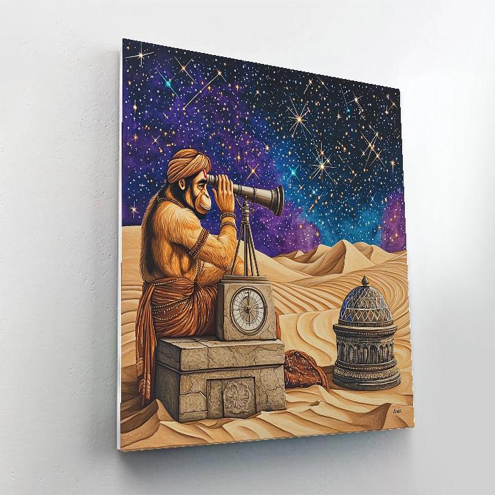 Desert Observatory, Hanuman Stargazer paint by color