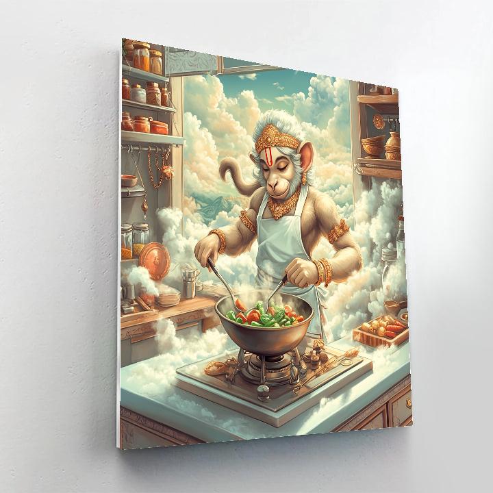 Hanuman Cloud Kitchen Chef Number painting