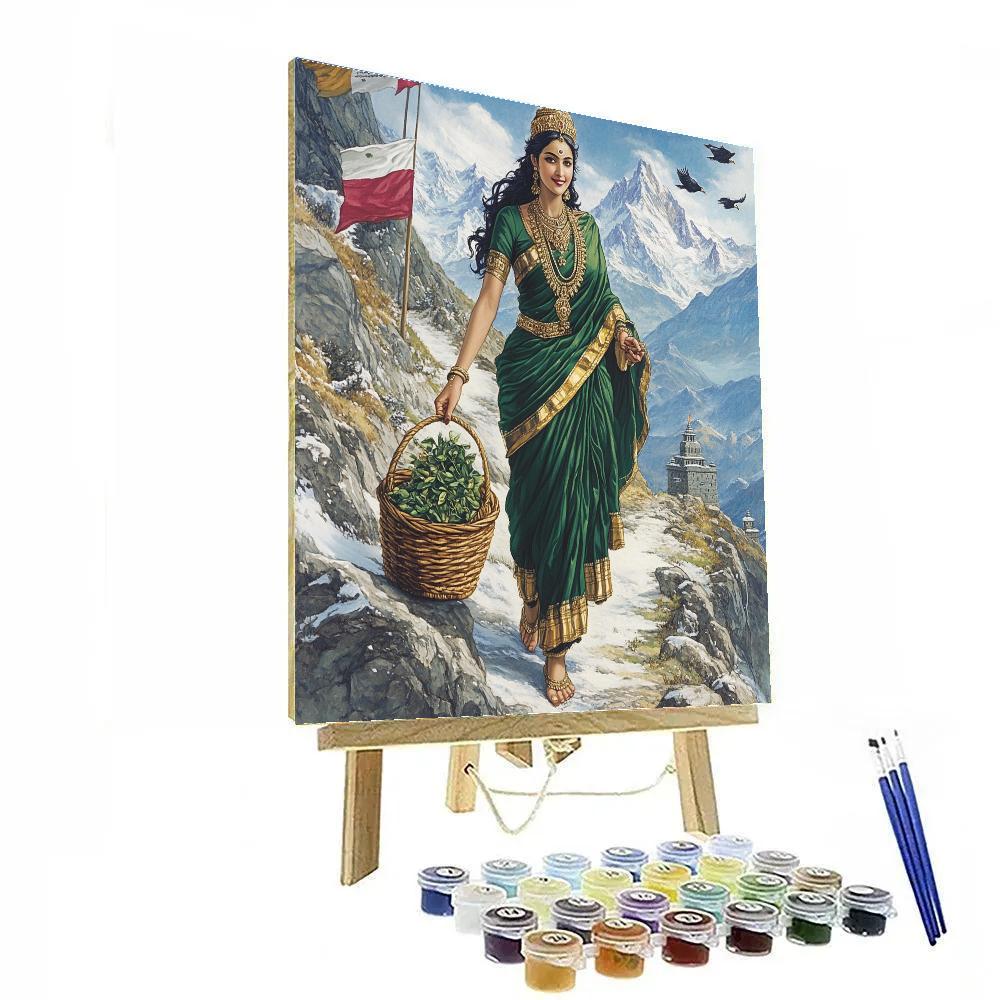 Parvati Himalayan Herb Gathering Numbered painting kits