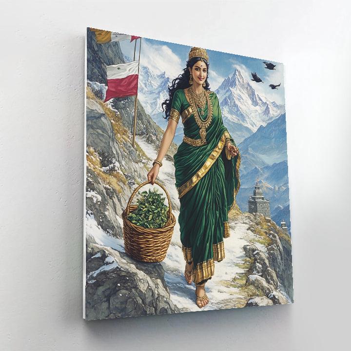 Parvati Himalayan Herb Gathering Numbered painting kits