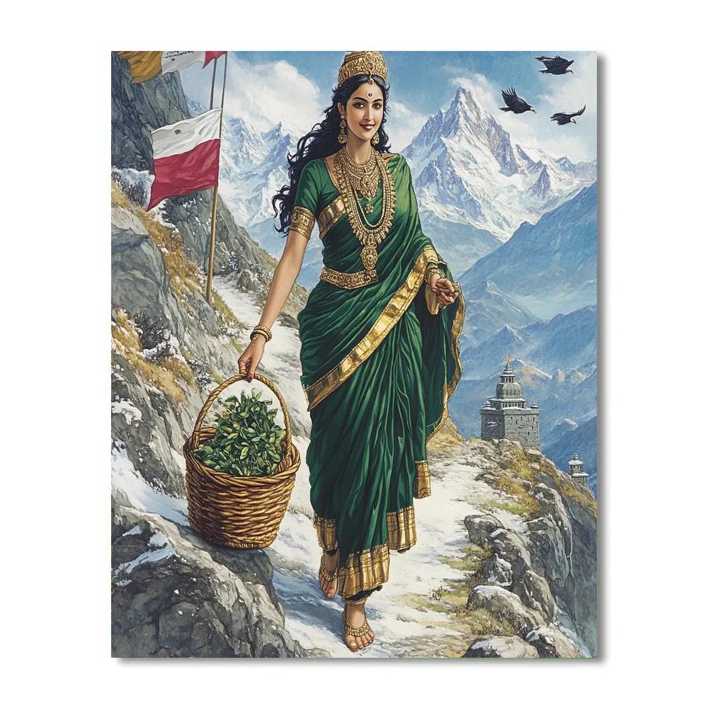 Parvati Himalayan Herb Gathering Numbered painting kits