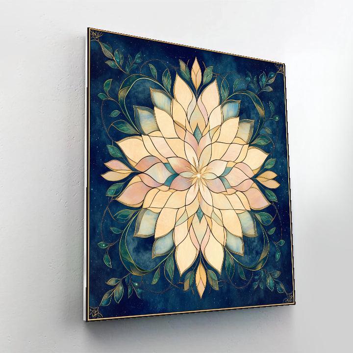 Alphonse Mucha Inspired Celestial Bloom Mandala Numbered painting kits