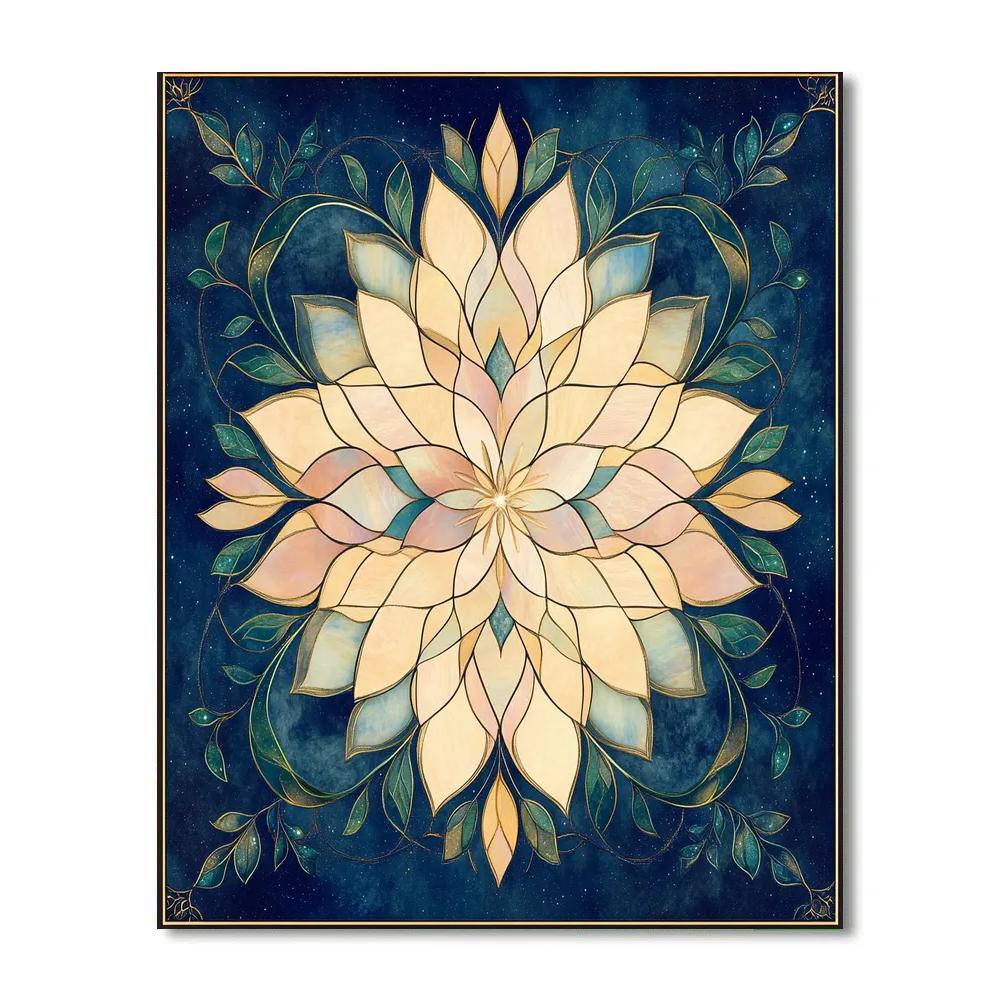 Alphonse Mucha Inspired Celestial Bloom Mandala Numbered painting kits