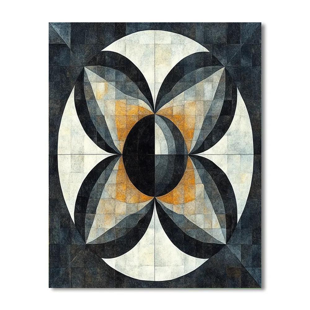 M.C. Escher Inspired Paradox Lattice Eclipse paint by color