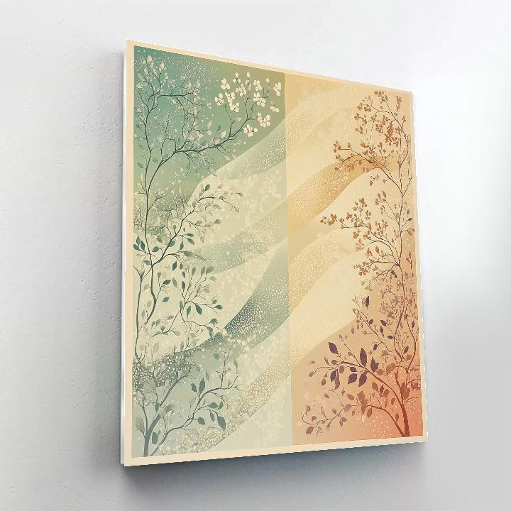 Alphonse Mucha Inspired Seasons Of Silence Ornament Paint by numbers art