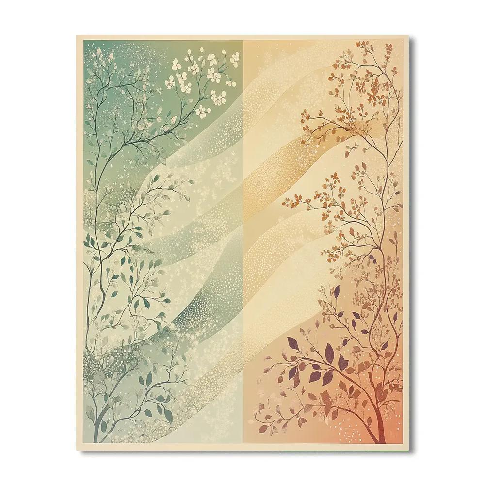 Alphonse Mucha Inspired Seasons Of Silence Ornament Paint by numbers art