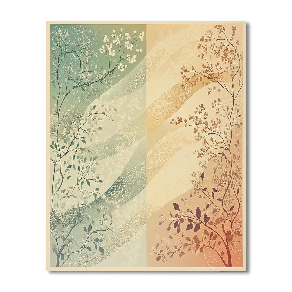 Alphonse Mucha Inspired Seasons Of Silence Ornament Paint by numbers art