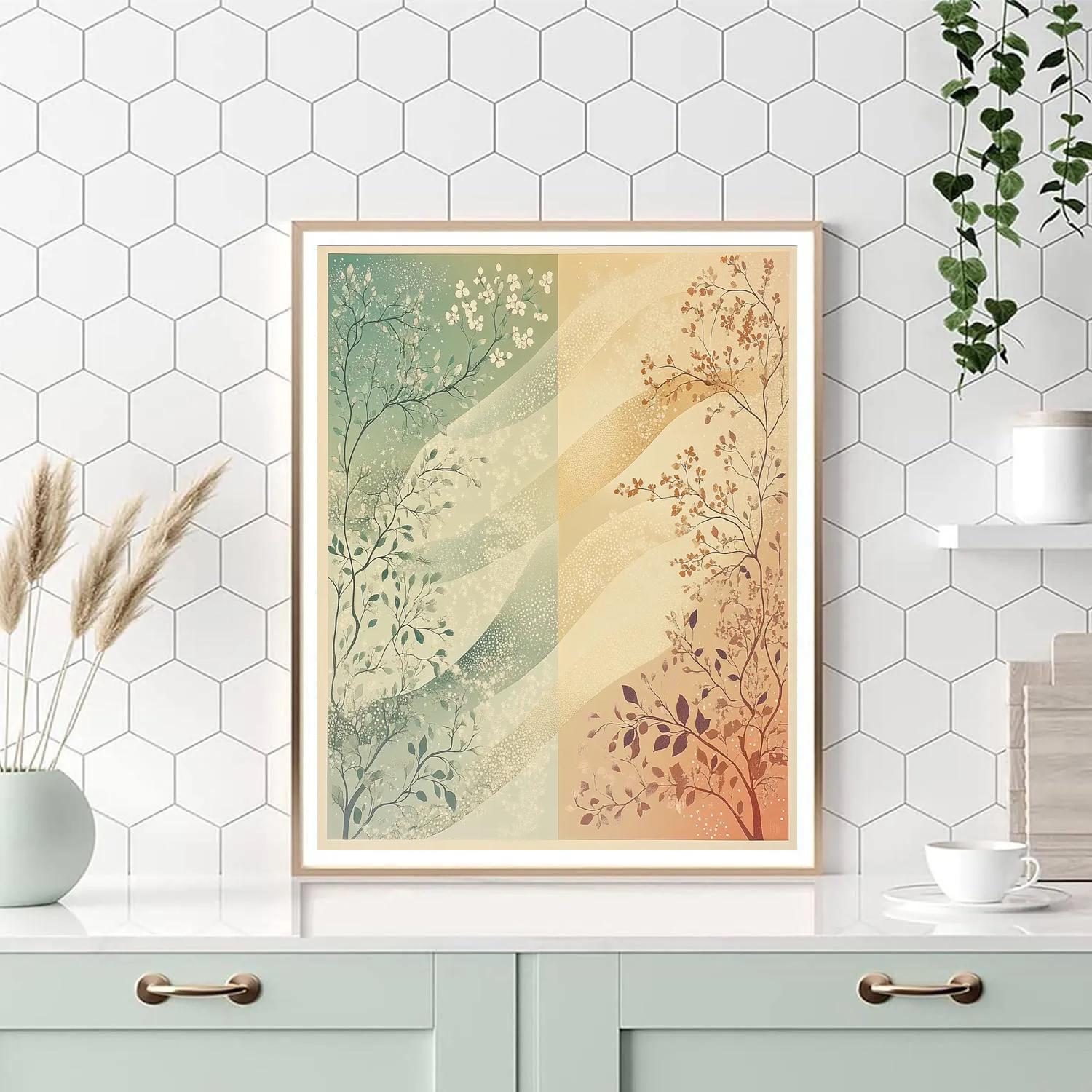 Alphonse Mucha Inspired Seasons Of Silence Ornament Paint by numbers art