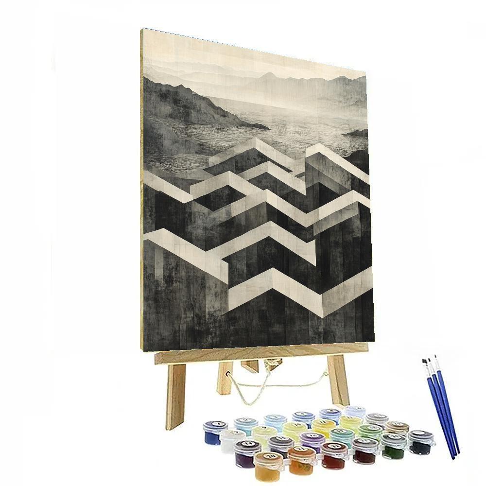 M.C. Escher Inspired Non Euclidean Tide Of Symmetry Paint by numbers kits