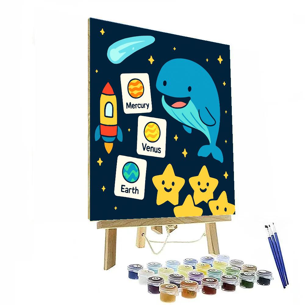 Comet Classroom Whale Painting by numbers kit
