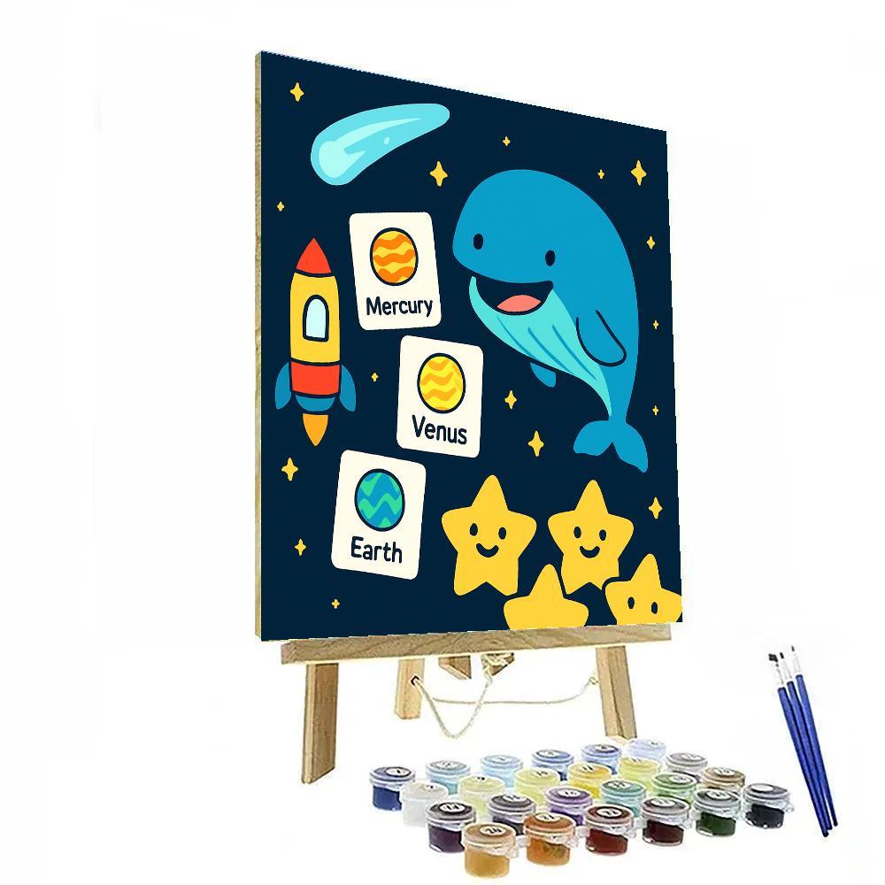 Comet Classroom Whale Painting by numbers kit