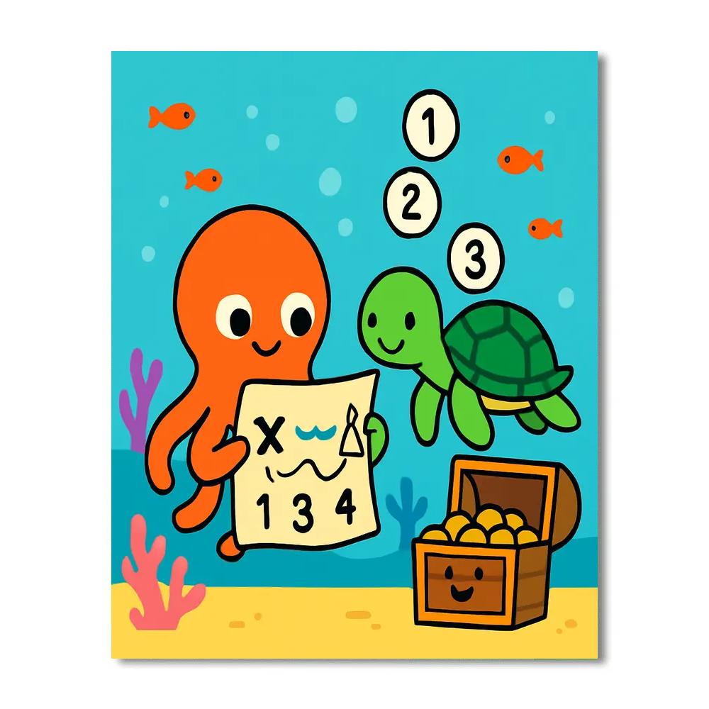 Coral Reef Codebreakers Number painting
