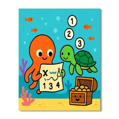 Coral Reef Codebreakers Number painting