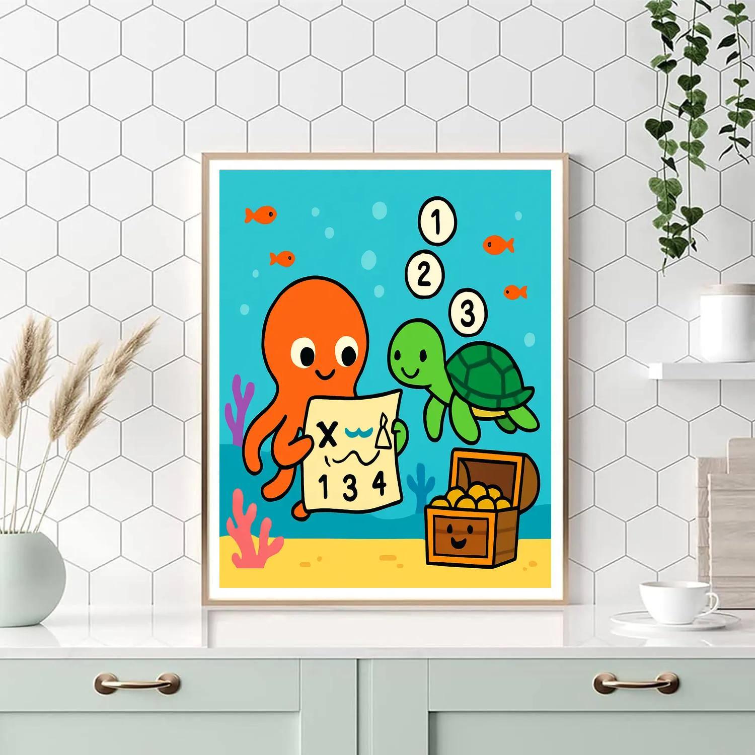 Coral Reef Codebreakers Number painting