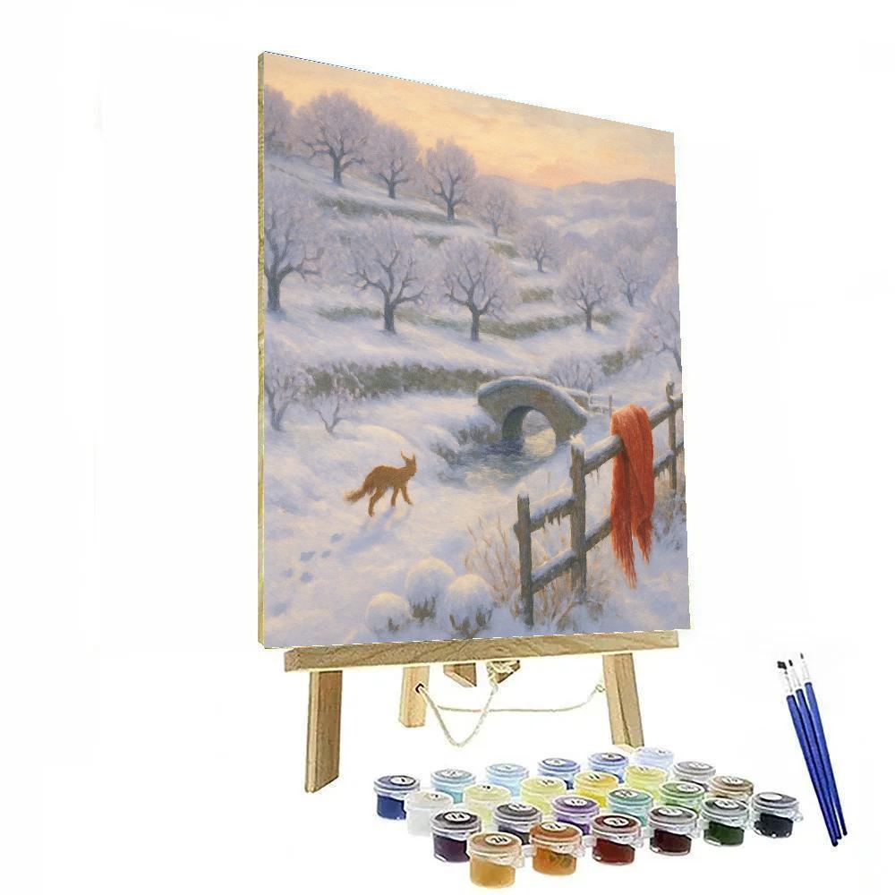 Sunrise Along The Frosted Orchard Terrace painting number kit