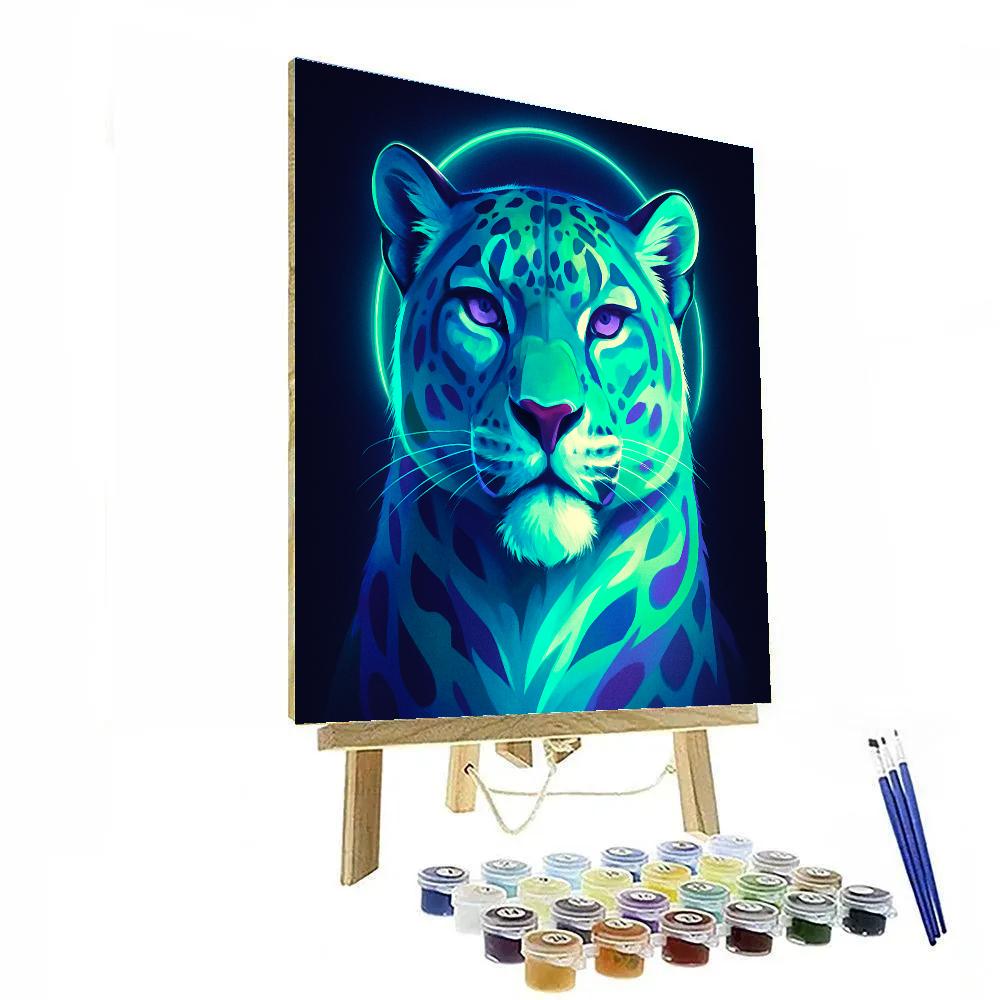 Aurora Crowned Snow Leopard Painting by numbers kit