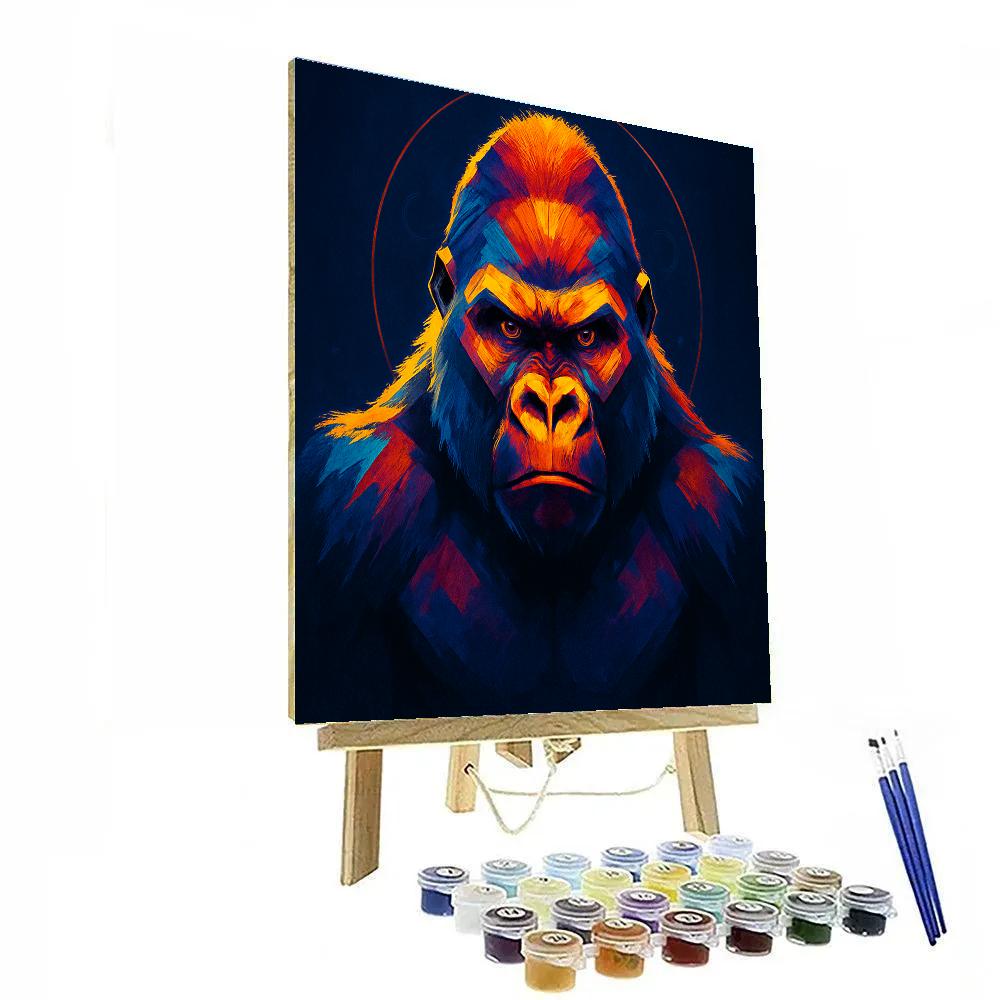 Saffron Eclipse Gorilla painting number kit