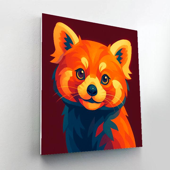 Solar Flare Red Panda paint by numbers