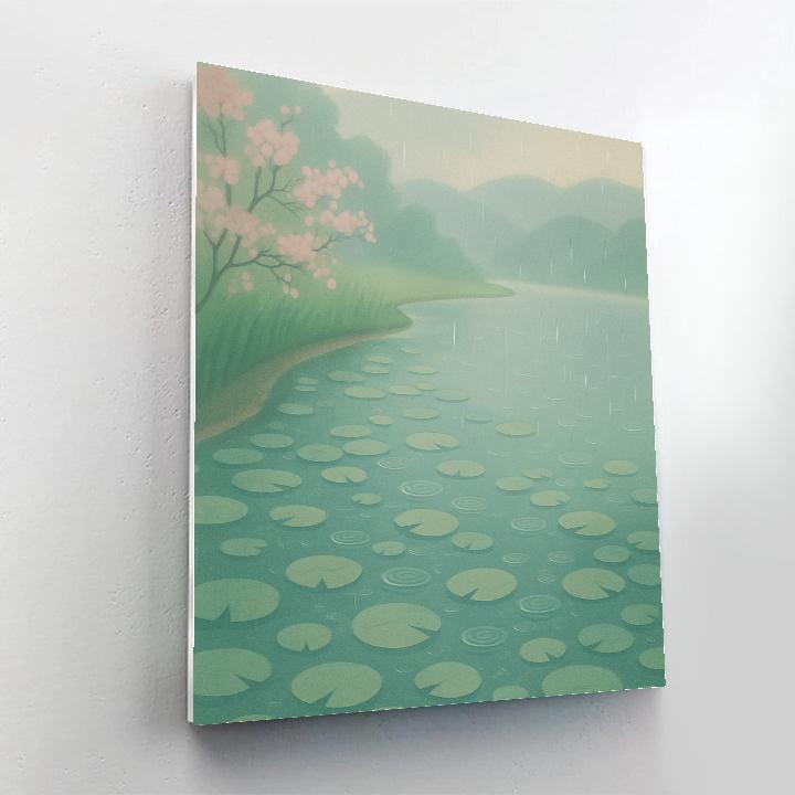 Spring Rain Over Lily Bay Painting by numbers kit