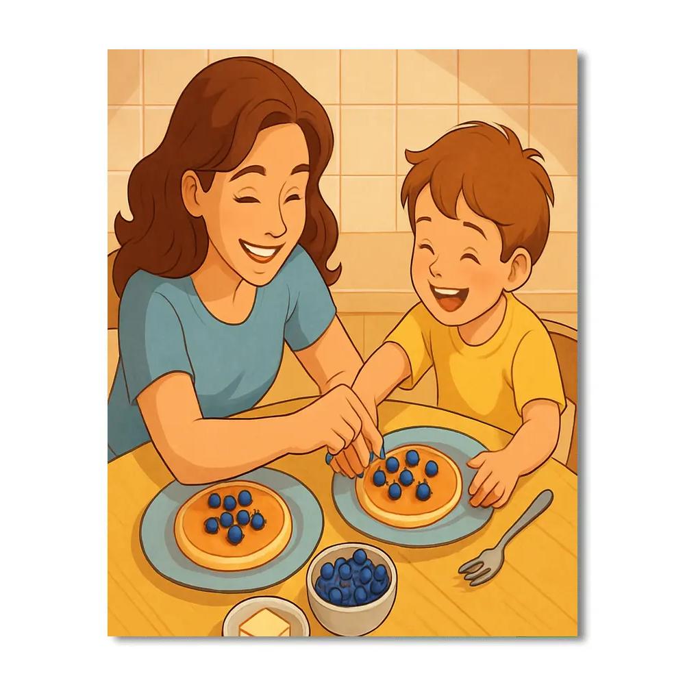 Kitchen Constellation Pancakes paint by numbers