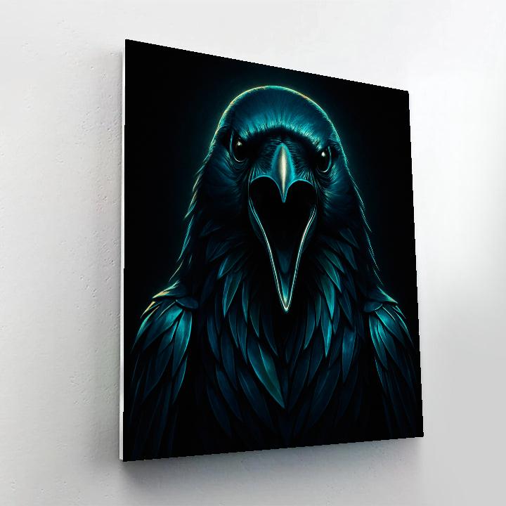 Obsidian Bloom Raven paint by number