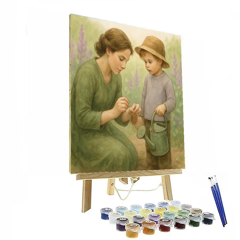 Garden Knee Patch Lesson paint by numbers