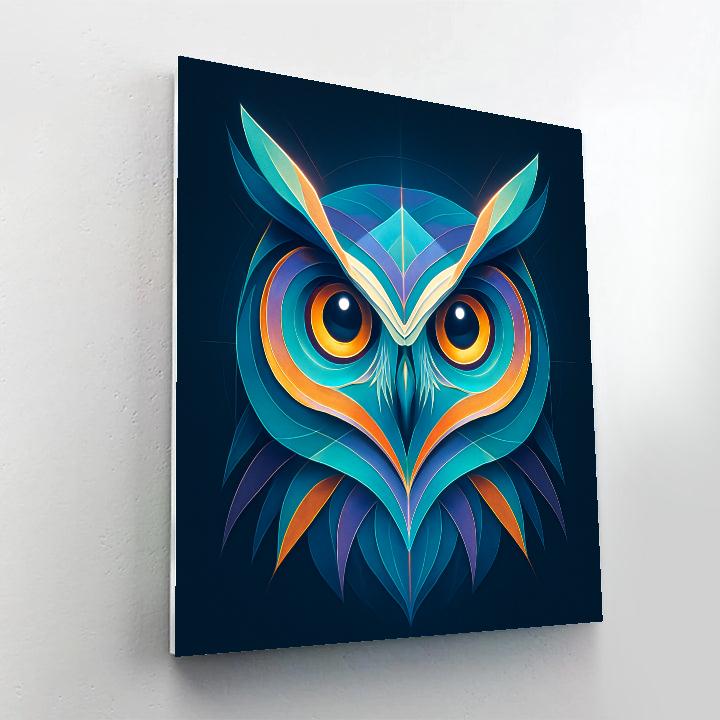 Chromatic Compass Owl paint by number