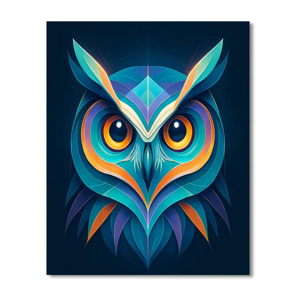 Chromatic Compass Owl paint by number