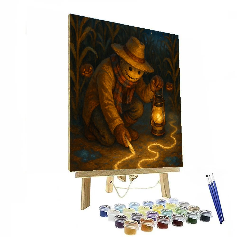 Candlelit Corn Maze Mapmaker Paint by numbers art