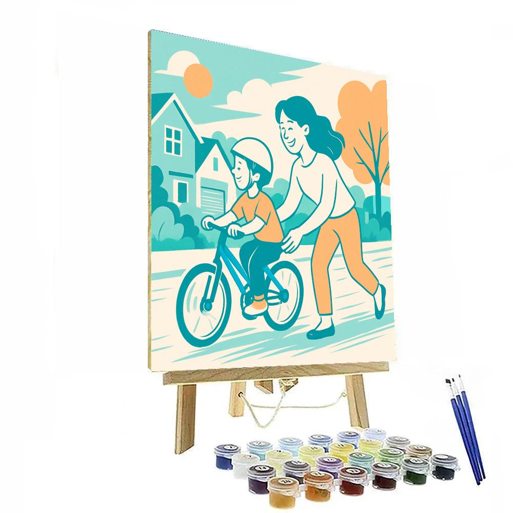 Repaired Bicycle Ride Together Painting by numbers kit