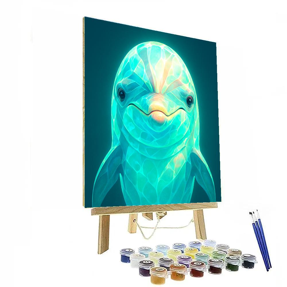 Crystal Tide Dolphin paint by number