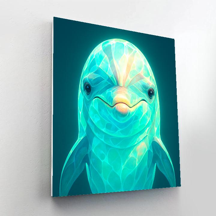 Crystal Tide Dolphin paint by number
