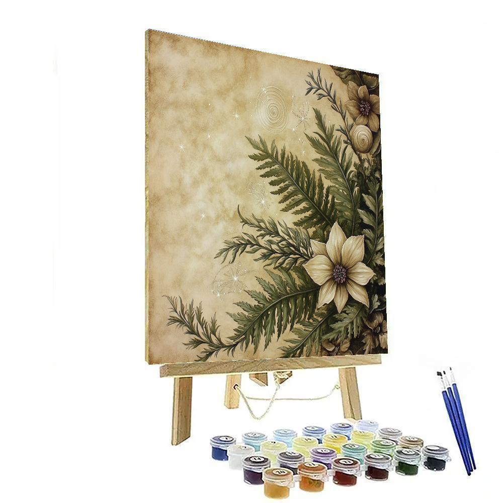 Leonardo Da Vinci Inspired Nebula Herbarium paint by number