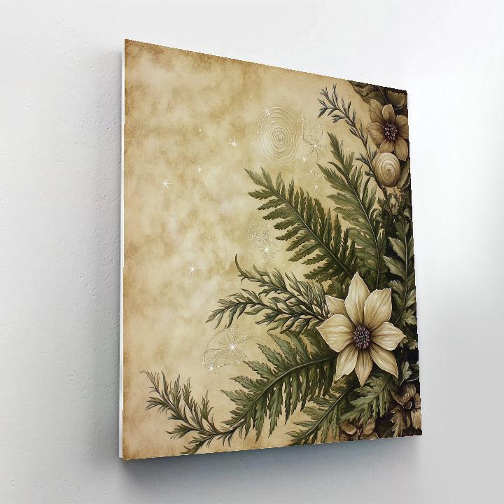 Leonardo Da Vinci Inspired Nebula Herbarium paint by number