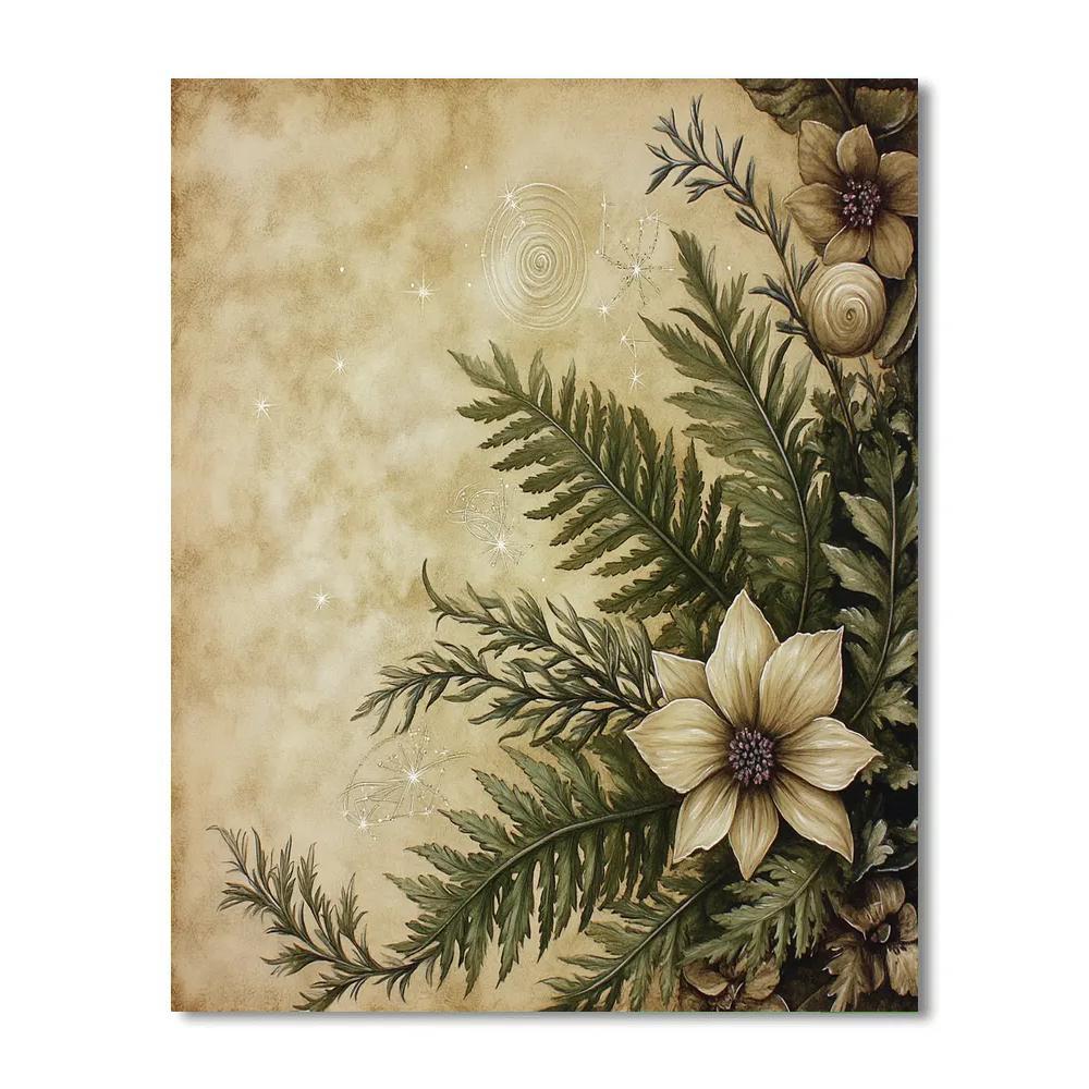 Leonardo Da Vinci Inspired Nebula Herbarium paint by number