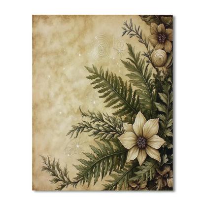 Leonardo Da Vinci Inspired Nebula Herbarium paint by number