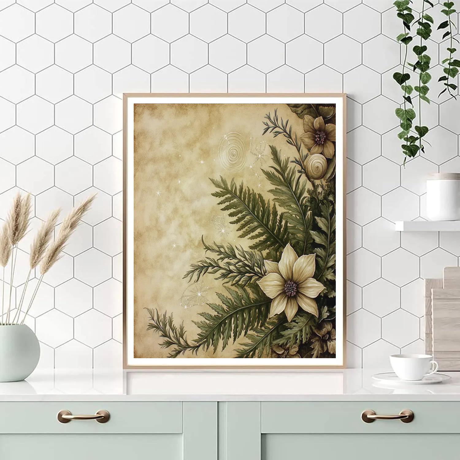 Leonardo Da Vinci Inspired Nebula Herbarium paint by number