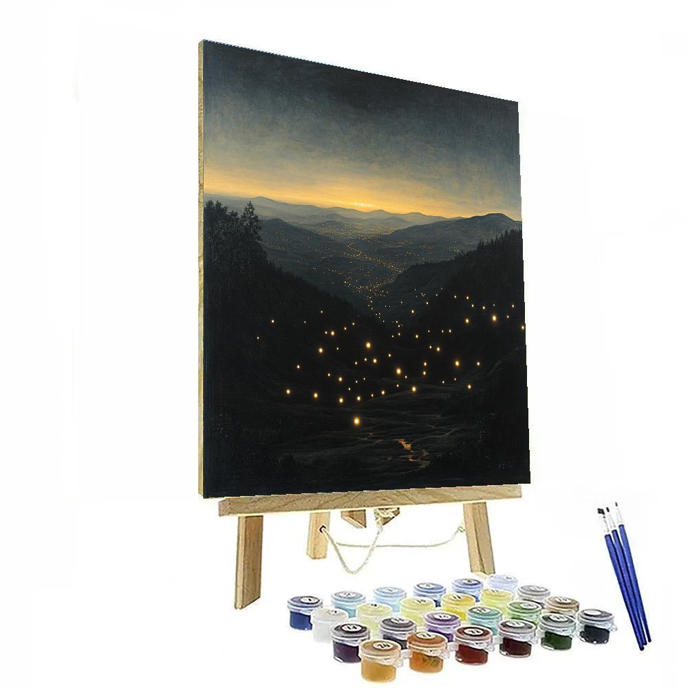 Michelangelo Inspired Citylights Atmosphere Numbered painting kits