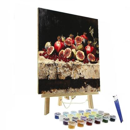 Caravaggio Inspired Eclipse Lit Pomegranate Study Paint by numbers kits
