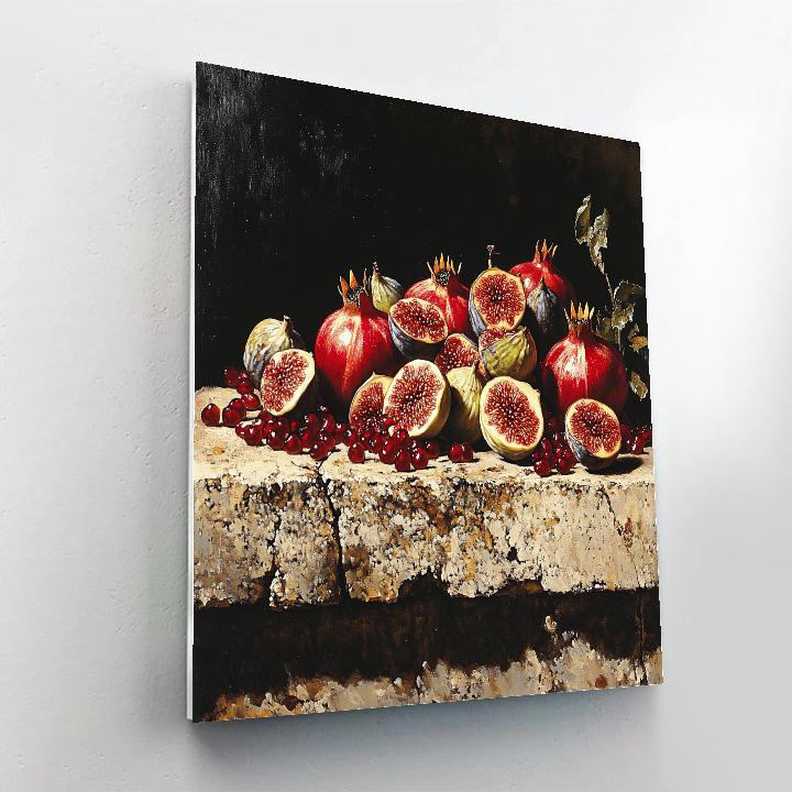 Caravaggio Inspired Eclipse Lit Pomegranate Study Paint by numbers kits